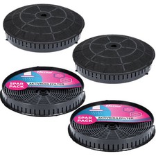 4 Aktivkohlefilter passend für Elica CFC0038668 Stripe Tiffany Dunstabzugsahaube