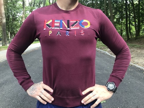 Kenzo paris burgundy red logo - red,