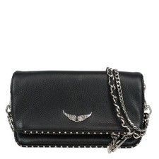 Zadig & Voltaire Damen Tasche Umhängetasche Schwarz Leder Ledertasche Crossbody
