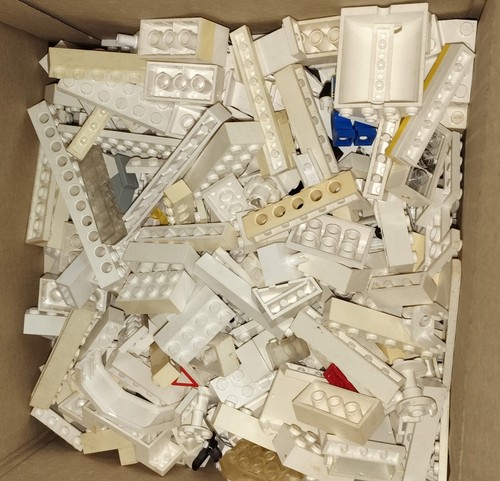 Legosteine sortiert weiß - legosteine,
