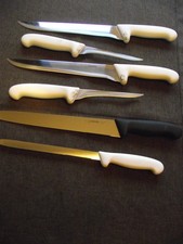 6 geb. Giesser Messer Fleisch-Wurst -Ausbeinmesser von 28 bis 41 cm