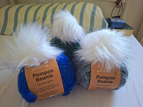 Pompon beanie mützengarn - mützengarn, mit