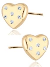 Ohrringe Gold Herz Zirkonia