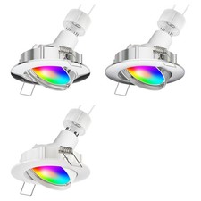 LED Decken-Einbaustrahler CIRC schwenkbar chrom inkl. Smart Home RGBW GU10 LED