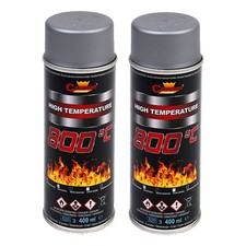 2x Auspuff Ofenfarbe 800°C