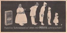 Persil Waschpulver Familie Schneeweiss - Henkel - 1925  Werbung Reklame ~22x10cm
