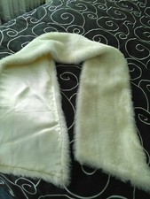 Stola weiß, Kunstpelz, sehr
