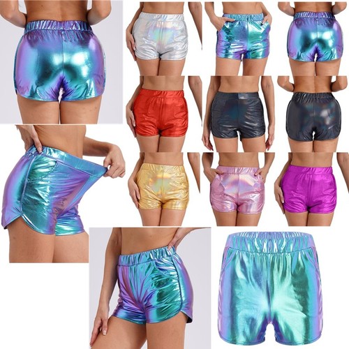Damen glänzende shorts - damen,