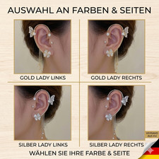 Schmetterling Ohrklemme Gold