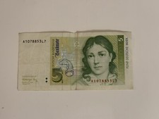 5 deutsche mark schein 1991 DM
