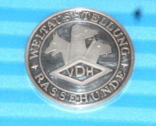 Münze - Silber - VDH - Weltausstellung Rassehunde Dortmund 1973 - Silber 1000/-