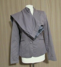 180 385 H&M Damen Hosenanzug Hose Gr. 34 Blazer Gr. 38 grau Streifen 2-Teiler