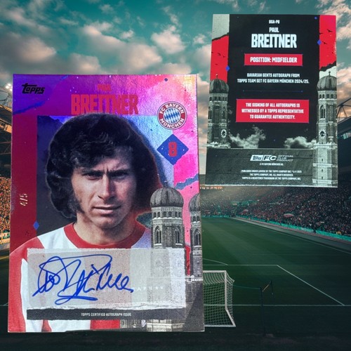 Topps paul breitner auto - breitner, /5