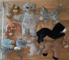Konvolut 10 alte Stofftiere