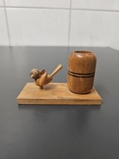 Holz Zahnstocherhalter? Vogel Vintage Aus Nachlass 