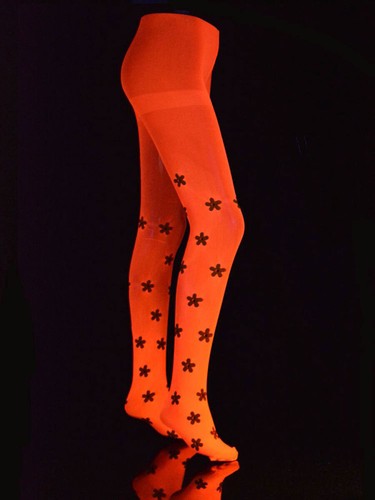 Schwarzlicht strumpfhose - schwarzlicht,