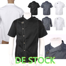 DE Chef Jacke Herren Damen Kurz/Langarm Restaurant Chefs Mantel Uniform Kochhemd