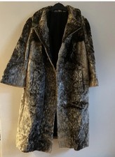 Persianer Mantel echt SWAKARA Karakul Lamb grau Top!