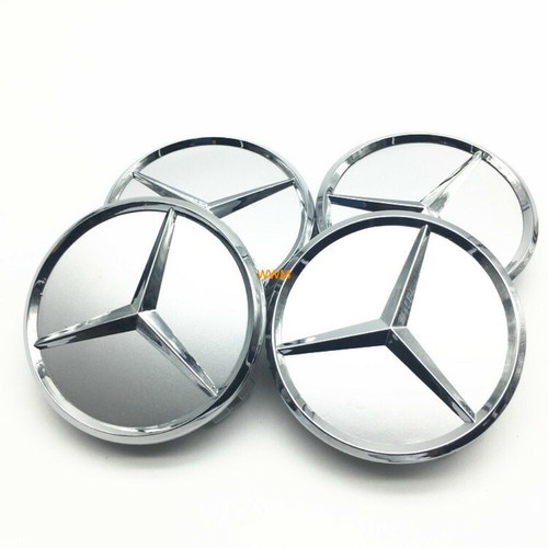 Für mercedes 60mm silber - 4x,