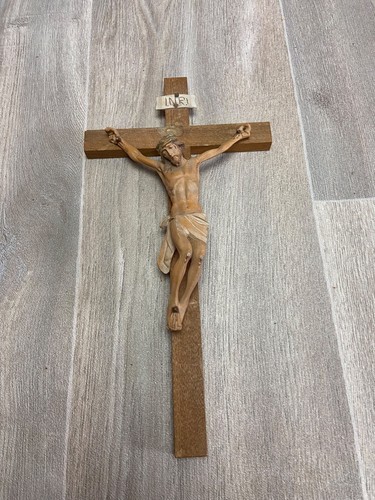 Antik kruzifix wandkreuz holz - wandkreuz,