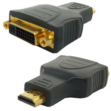 ELRO Gold Line DVI-I 24+5 on HDMI Adapter PC Computer Monitor Bildschirm Elektro