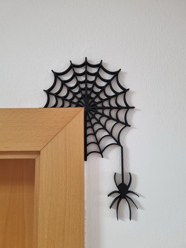Gedrucktes spinnennetz mit - 3d-gedrucktes,