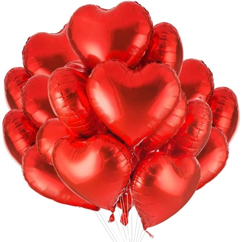 Herz folienballons rot - herz,