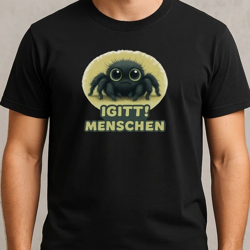 Funshirt spinne mit ekelblick - funshirt,