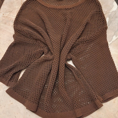 Damen häkelpulli kaffeebraun - häkelpulli,