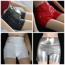 Damen Lack-Optik Shorts