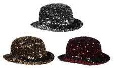 Pailletten Melone Zylinder Hut