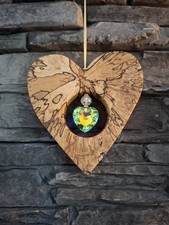 Sonnenfänger Crystal Regenbogen Baumscheibe Holzscheibe Herz Sonnenfänger Licht 