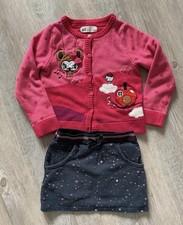 Set, Kinderkleidung, 2 Teile, Rock, Strickjacke, Gr. 92/98