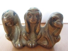 Messing Kult Figur 3 Affen