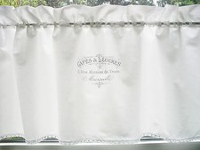 Gardine SHABBY Chic *CAFE MARSEILLE* French weiß LANDHAUS Impressionen BISTRO