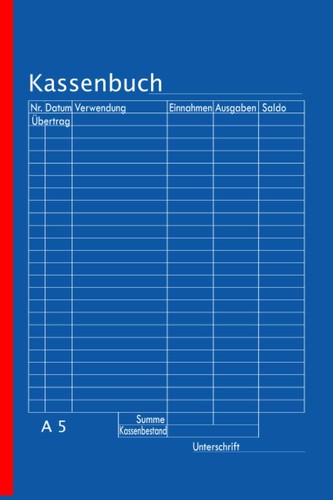 Kassenbuch blau für - kassenbuch,