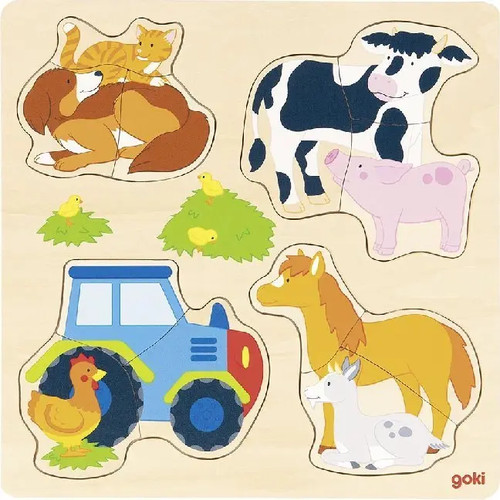 Einlegepuzzle bauernhoftiere - einlegepuzzle,