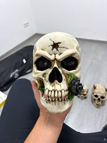 Steampunk totenkopf skulptur - totenkopf,