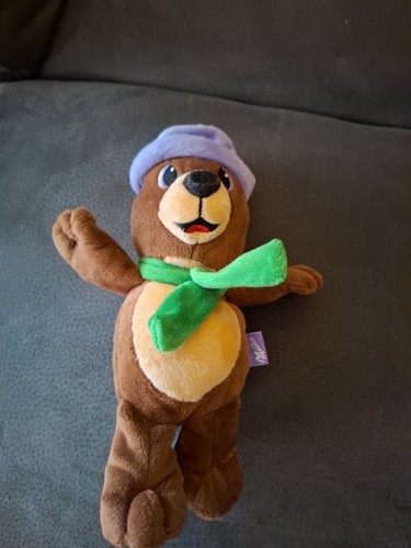 Milka bär lila mütze schal - milka,