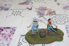 Elastolin 7 cm diorama 2 besoffene cowboys hergestellt vom figurenkobolt