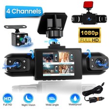4-Kanal 1080p 360° Nachtsicht Drehbar Autokamera DVR Dash cam G-sensor Parkmodus
