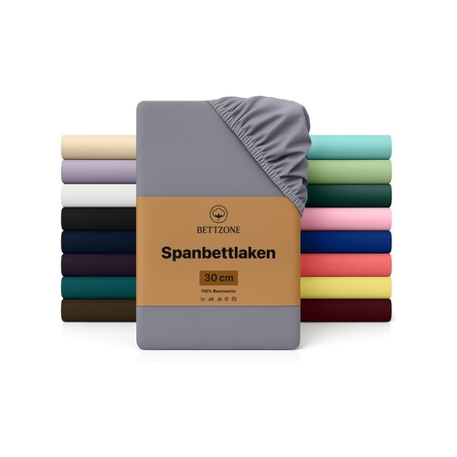 Spannbettlaken anthrazit - spannbettlaken,
