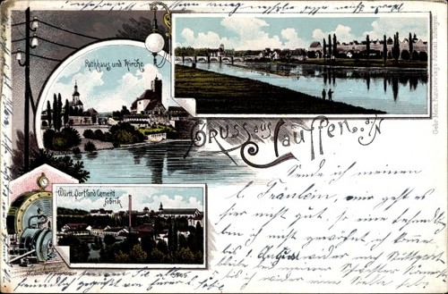 Litho lauffen neckar - am,