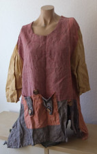 * Sarah Santos 100% Leinen Tunika T-Shirt Gr. 3 L TOP Italy