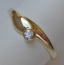 Like Solitär 14kt 585 Gold Ring Brillant mit Diamant Solitaire Diamond  ♦️6664