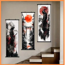 3x LEINWAND Japanischer
