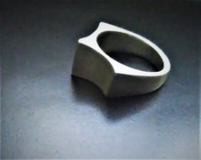 Ring Silber 900 Punze Modernist Brutalist Design Goldschmiedearbeit antik