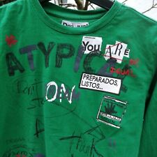 Desigual Boho Ibiza Statement Pulli Langarm Shirt grün Muster bunt unisex- 158?