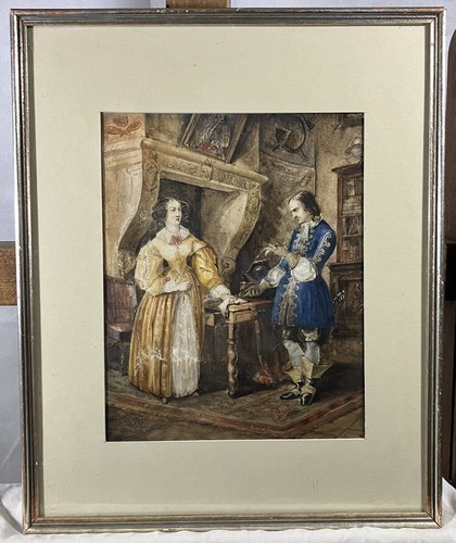 Aquarell xviii xixe - xviii-xixe, -szene
