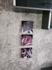 Bild; Acryl; Leinwand; Dekoration; 3x 20x20cm